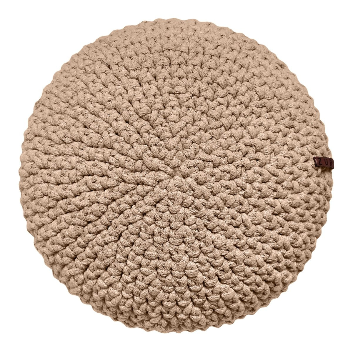 Crochet round cushion | CARAMEL - Zuri House