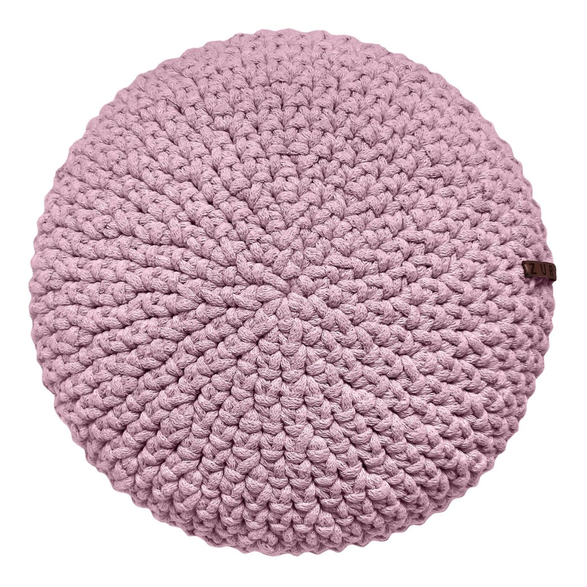 Crochet round cushion | DUSTY ROSE - Zuri House