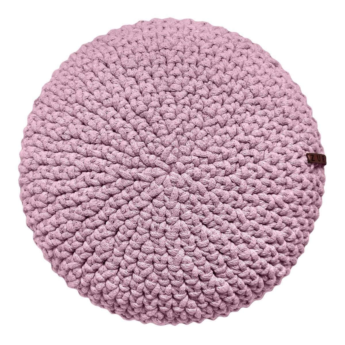 Crochet round cushion | DUSTY ROSE - Zuri House