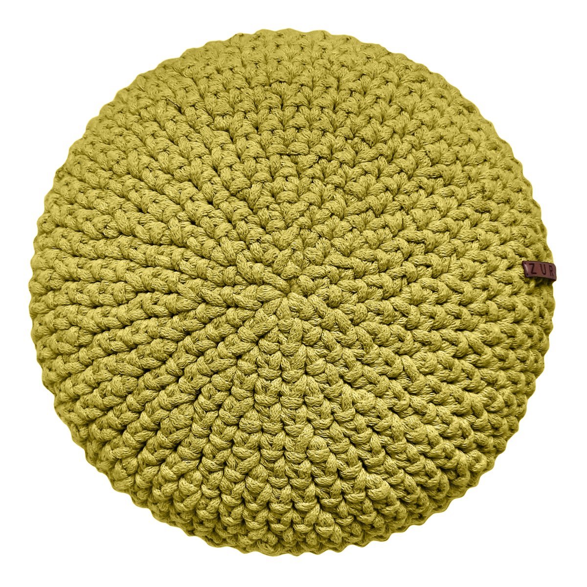 Crochet round cushion | GOLDEN KIWI - Zuri House