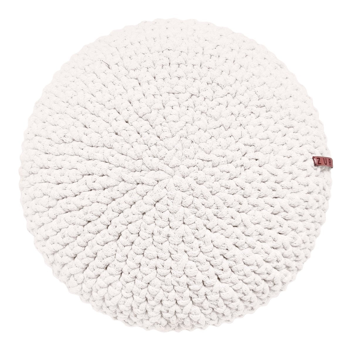 Crochet round cushion | IVORY - Zuri House