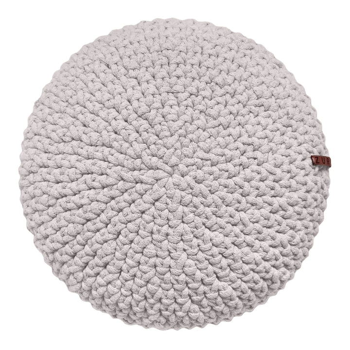 Crochet round cushion | OATMEAL - Zuri House