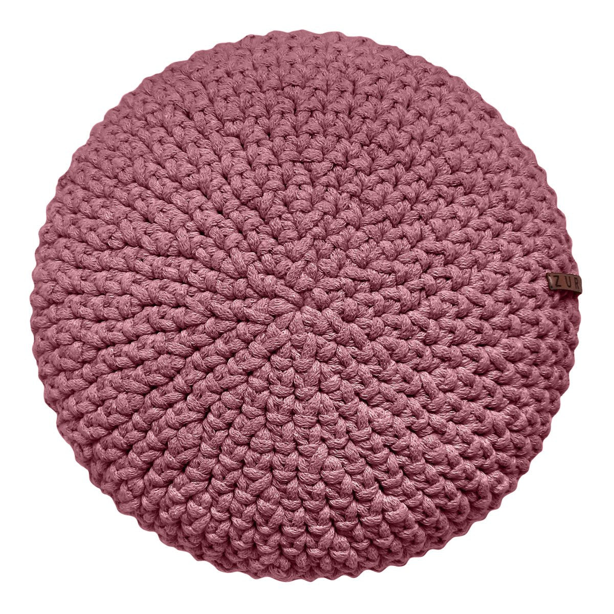 Crochet round cushion | OLD ROSE - Zuri House
