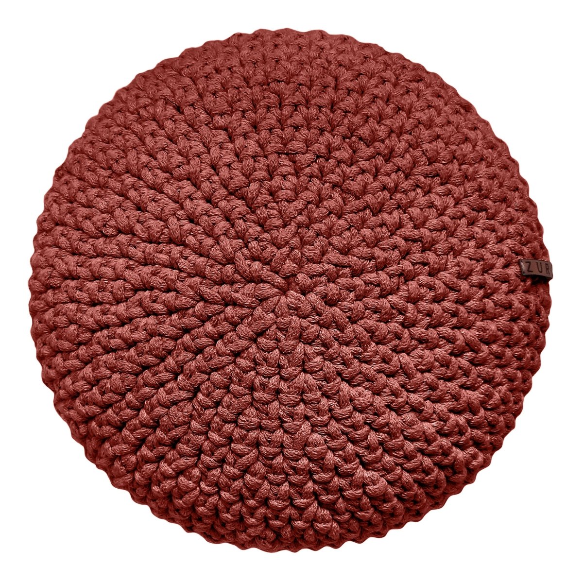 Crochet round cushion | TERRACOTTA - Zuri House
