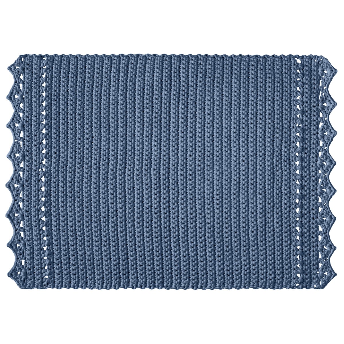 CROCHET RUG LINA | DENIM BLUE - Zuri House