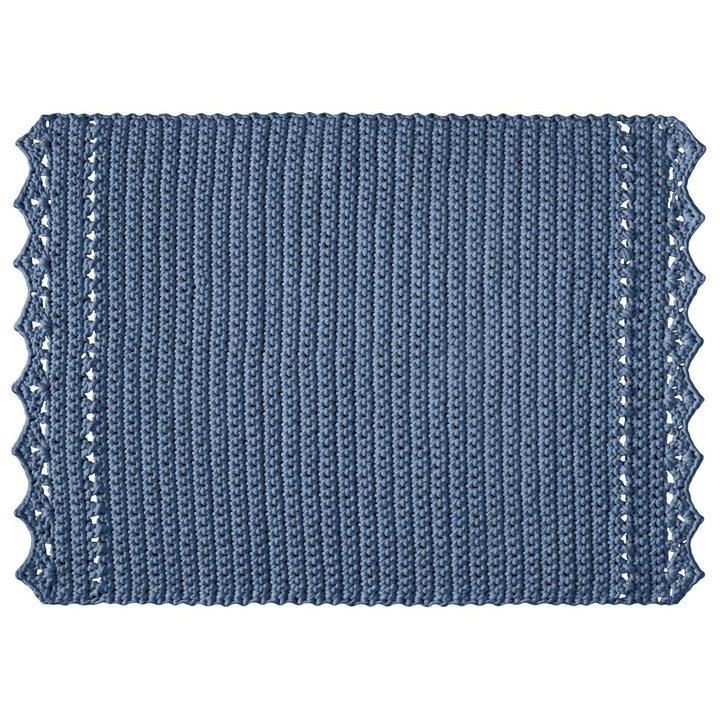 CROCHET RUG LINA | DENIM BLUE - Zuri House