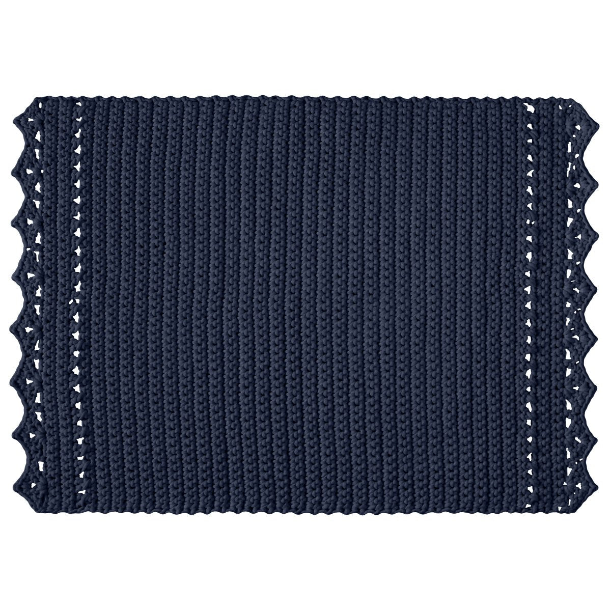 CROCHET RUG LINA | NAVY BLUE - Zuri House