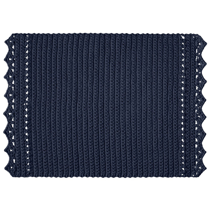CROCHET RUG LINA | NAVY BLUE - Zuri House