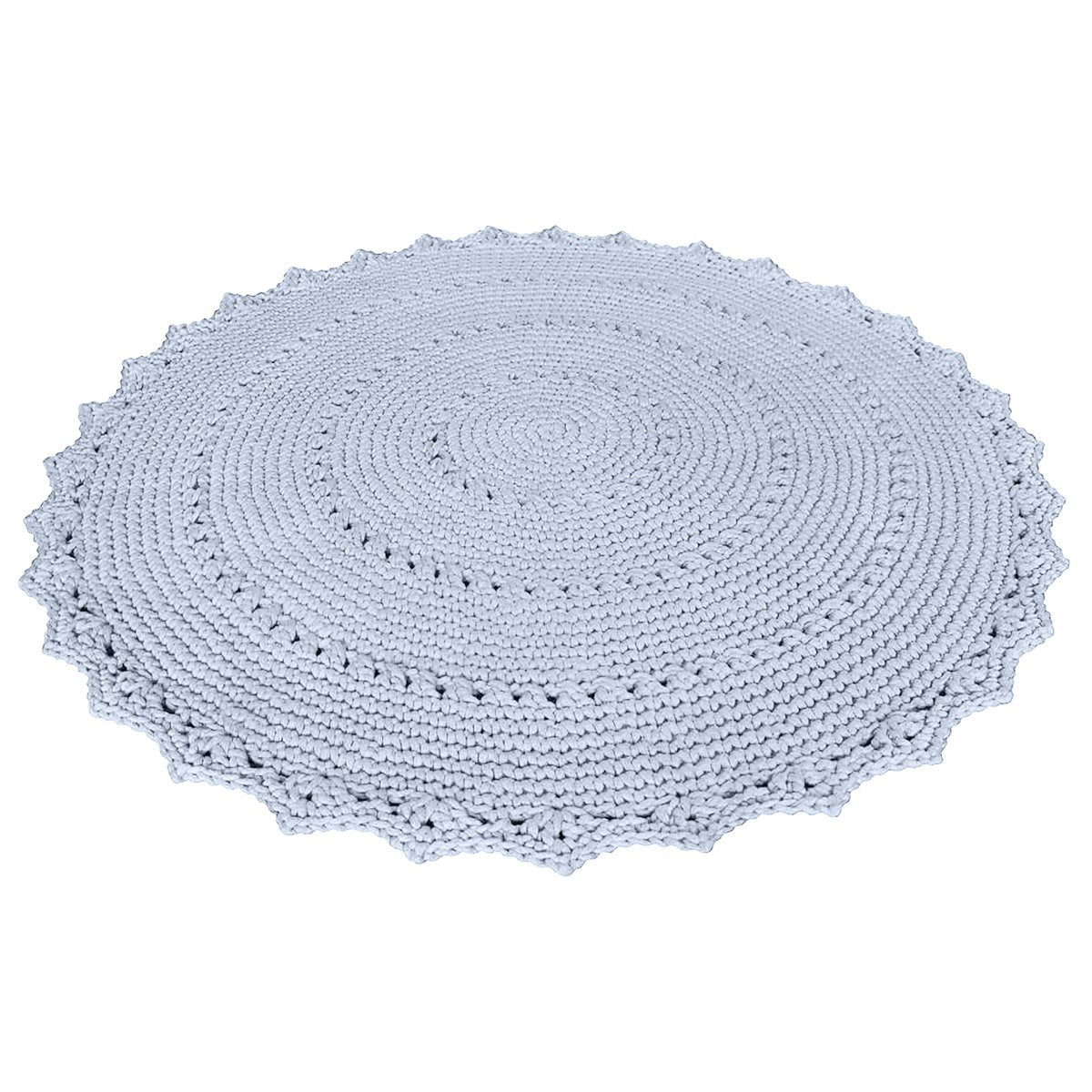 Crochet rug MANDALA | BABY BLUE - Zuri House