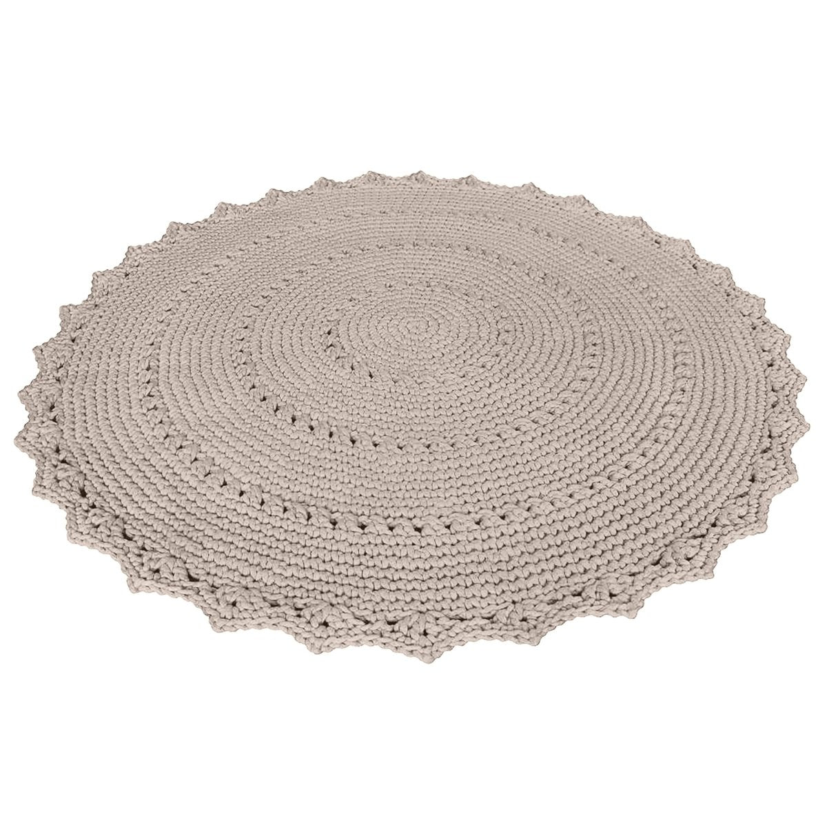 Crochet rug MANDALA | BEIGE - Zuri House