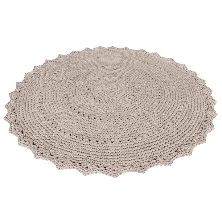 Crochet rug MANDALA | BEIGE - Zuri House