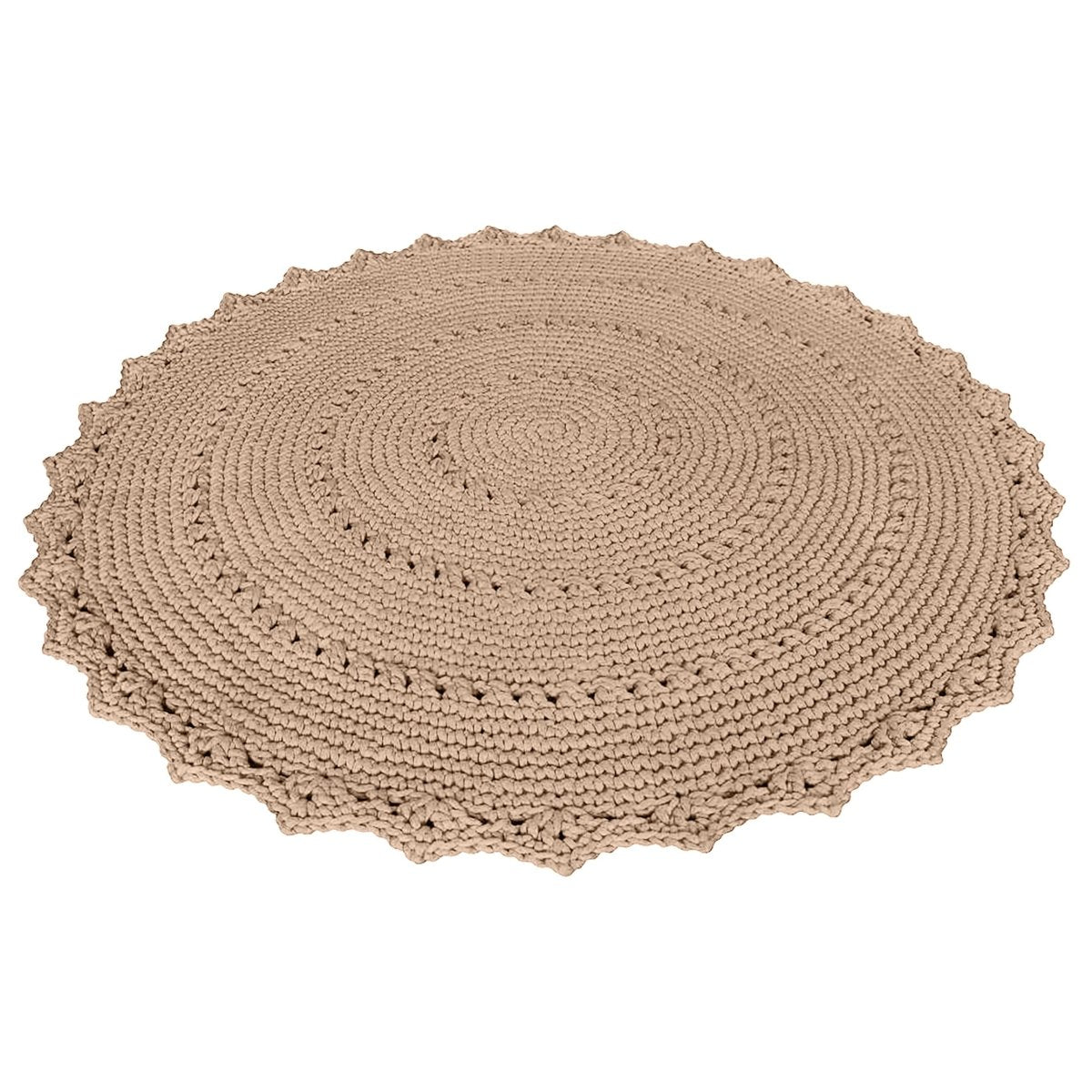 Crochet rug MANDALA | CARAMEL - Zuri House
