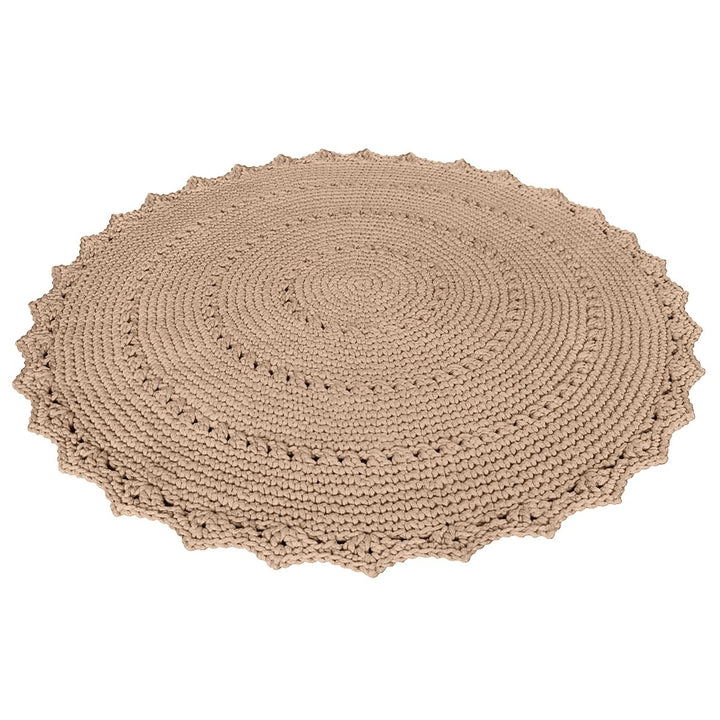 Crochet rug MANDALA | CARAMEL - Zuri House