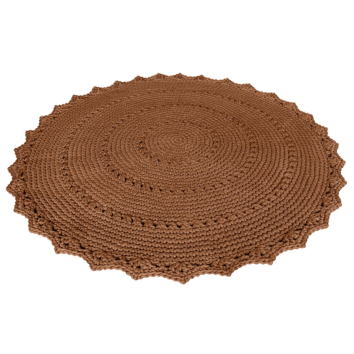 Crochet rug MANDALA | CINNAMON - Zuri House