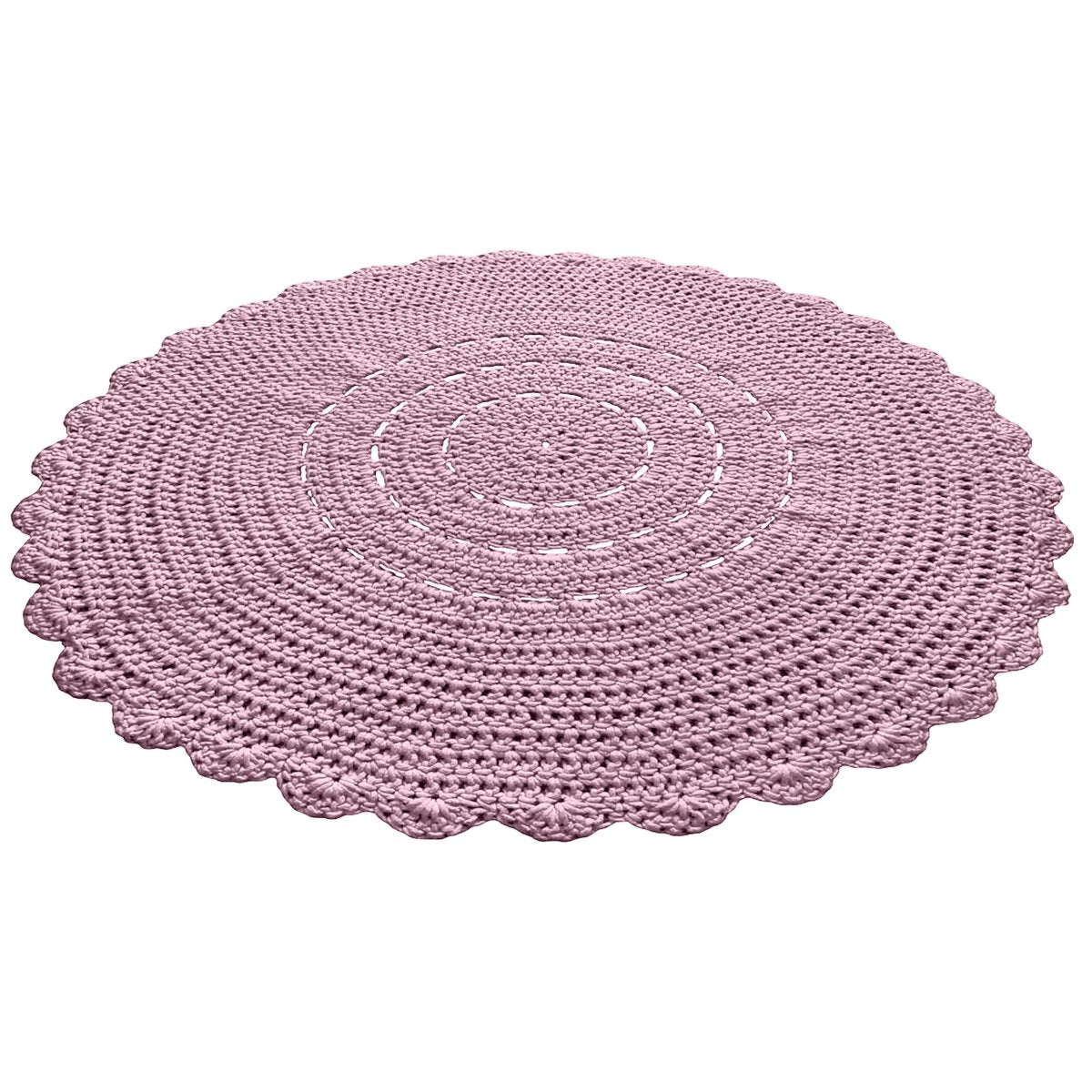 Crochet rug MANDALA | DUSTY ROSE - Zuri House