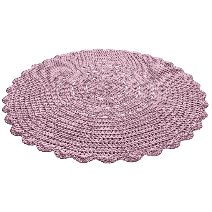 Crochet rug MANDALA | DUSTY ROSE - Zuri House