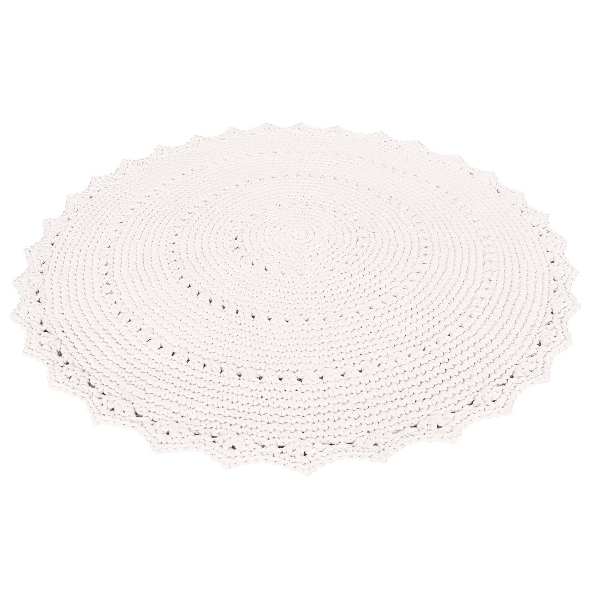 Crochet rug MANDALA | IVORY - Zuri House