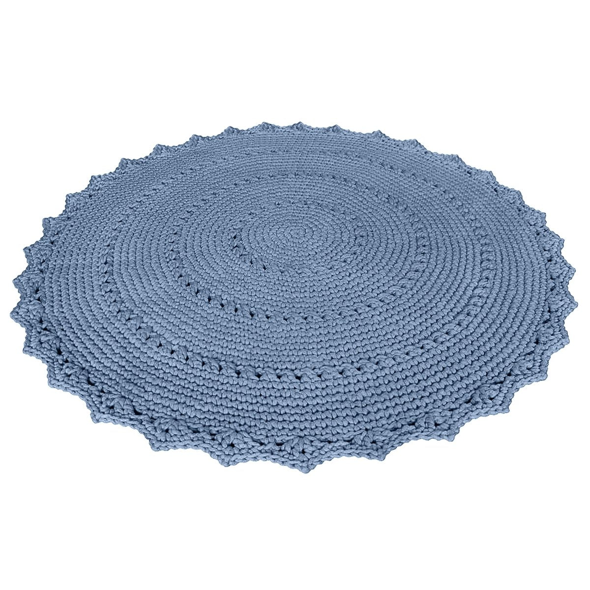 Crochet rug MANDALA | LIGHT DENIM - Zuri House