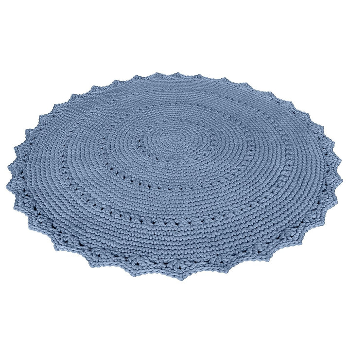 Crochet rug MANDALA | LIGHT DENIM - Zuri House