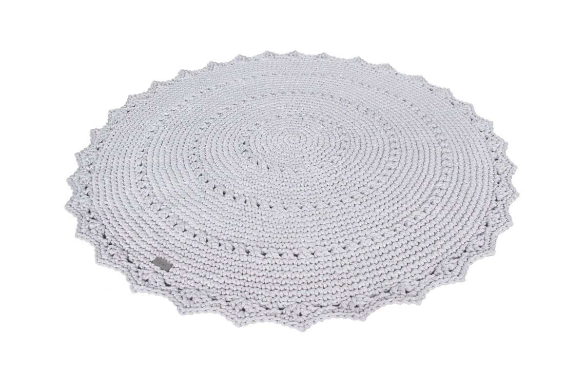 Crochet rug MANDALA | LIGHT GREY | R2G - Zuri House