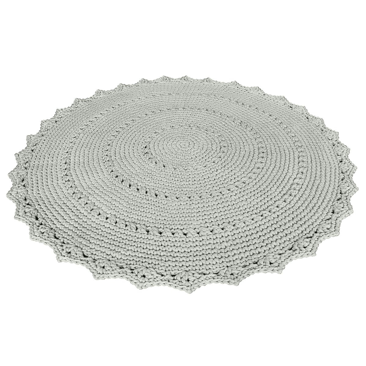 Crochet rug MANDALA | LIGHT OLIVE - Zuri House