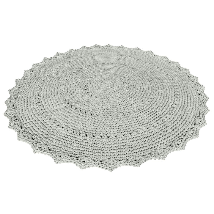 Crochet rug MANDALA | LIGHT OLIVE - Zuri House