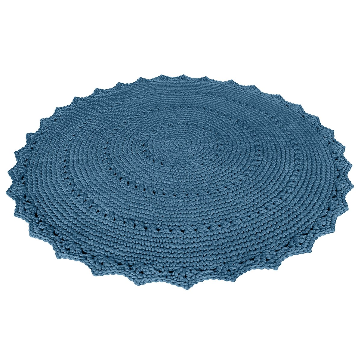 Crochet rug MANDALA | PETROL - Zuri House