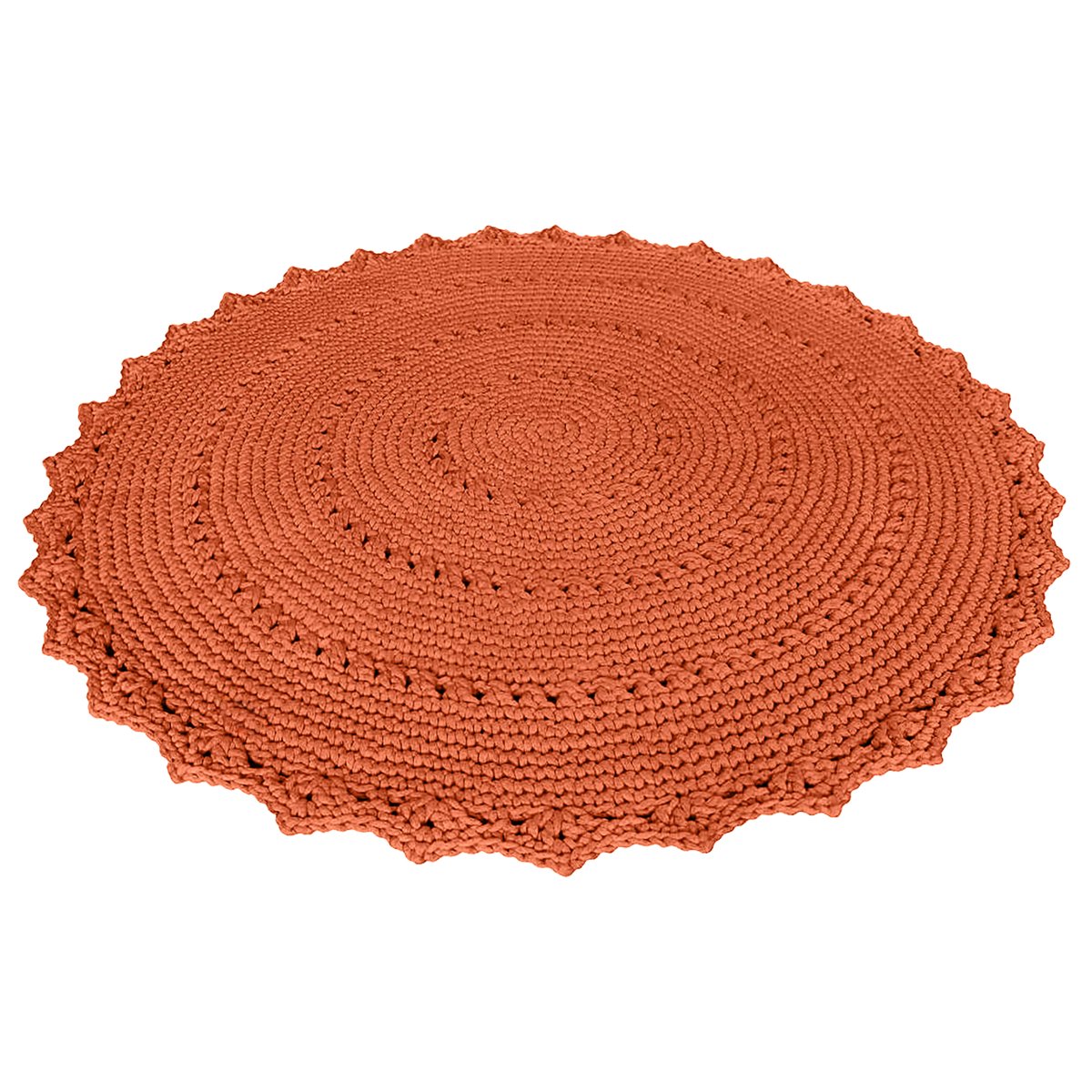Crochet rug MANDALA | PUMPKIN - Zuri House