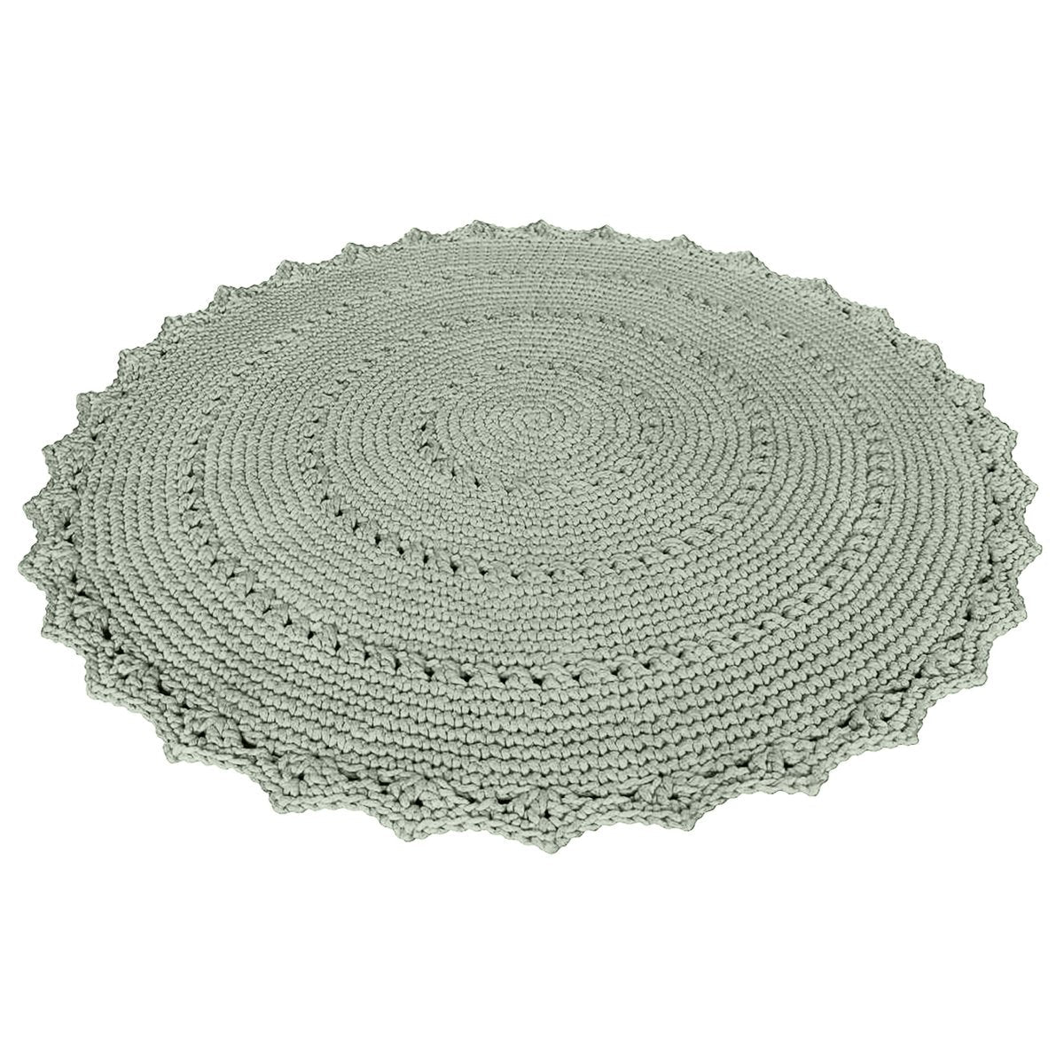 Crochet rug MANDALA | SAGE - Zuri House