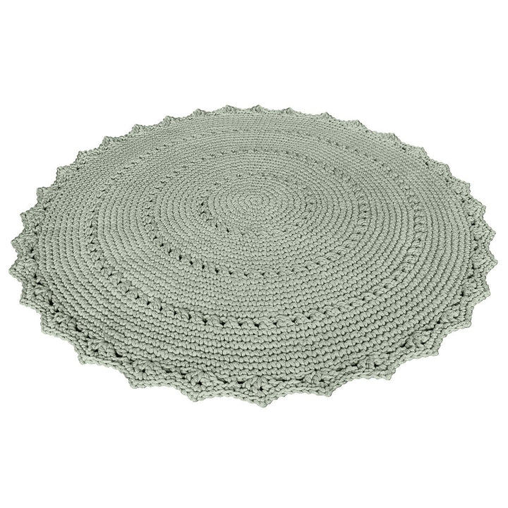 Crochet rug MANDALA | SAGE - Zuri House