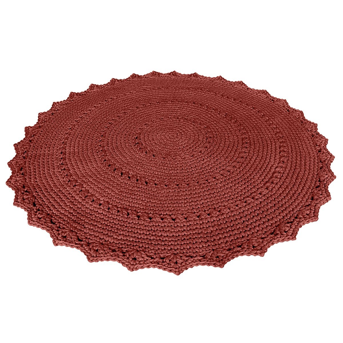 Crochet rug MANDALA | TERRACOTTA - Zuri House