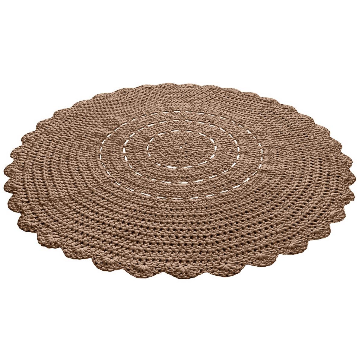 Crochet rug MANDALA | TOFFEE - Zuri House