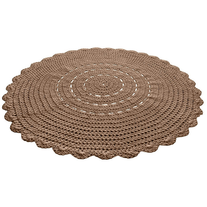 Crochet rug MANDALA | TOFFEE - Zuri House