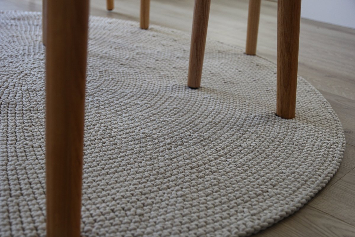 Crochet rug MOON | BEIGE - Zuri House