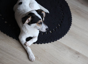 Crochet rug NEBO | CHARCOAL - Zuri House