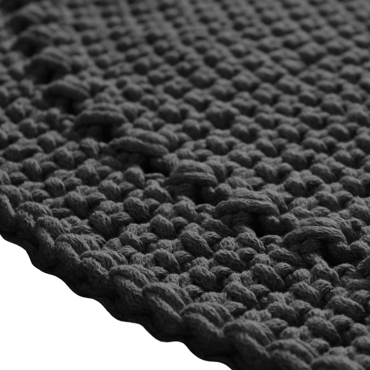 Crochet rug NEBO | CHARCOAL - Zuri House
