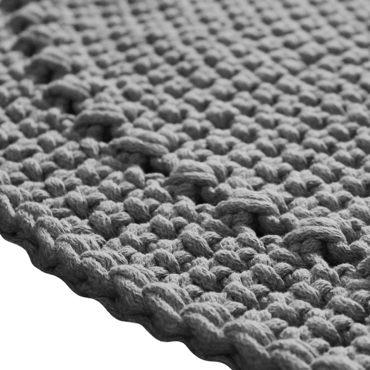 Crochet rug NEBO | DARK GREY | 100cm - Zuri House