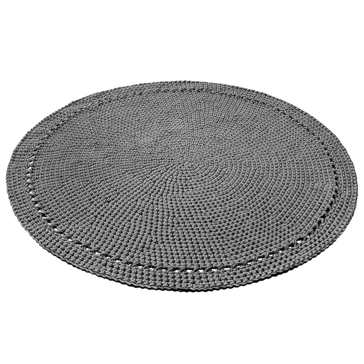 Crochet rug NEBO | DARK GREY | 100cm - Zuri House