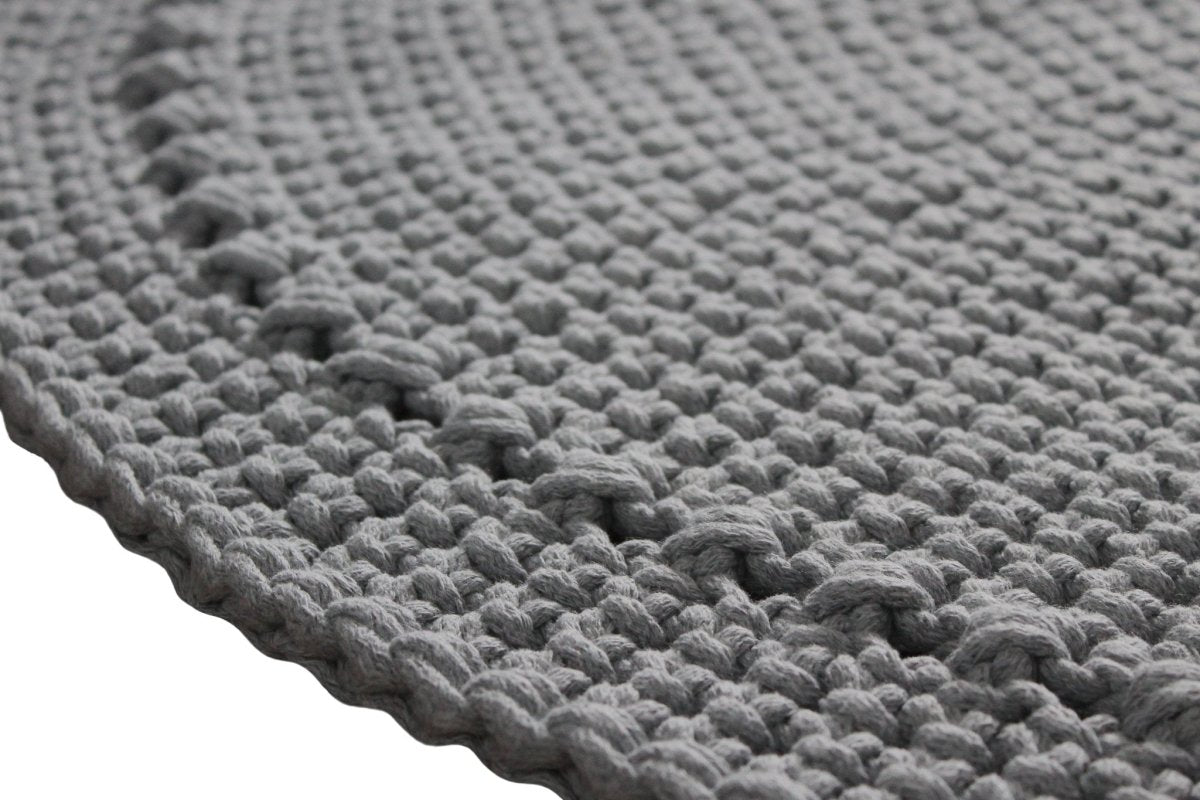 Crochet rug NEBO | DARK GREY | R2G - Zuri House