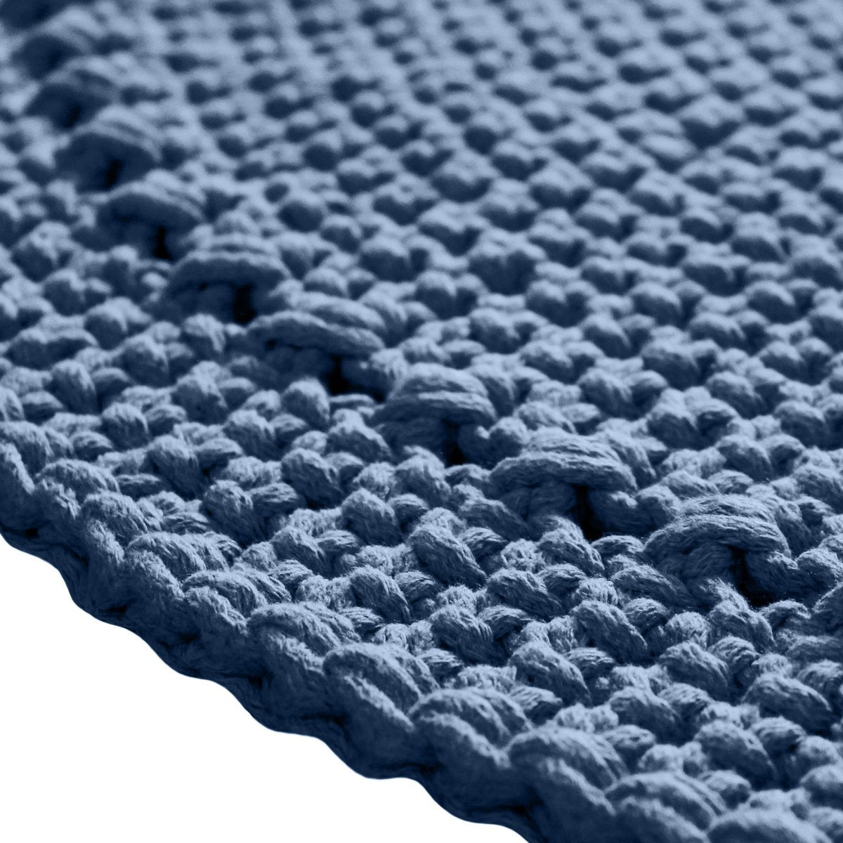 Crochet rug NEBO | DENIM BLUE - Zuri House