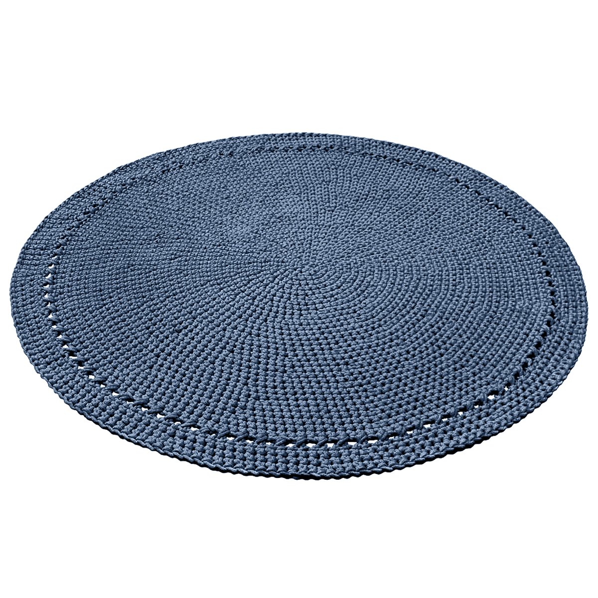Crochet rug NEBO | DENIM BLUE - Zuri House