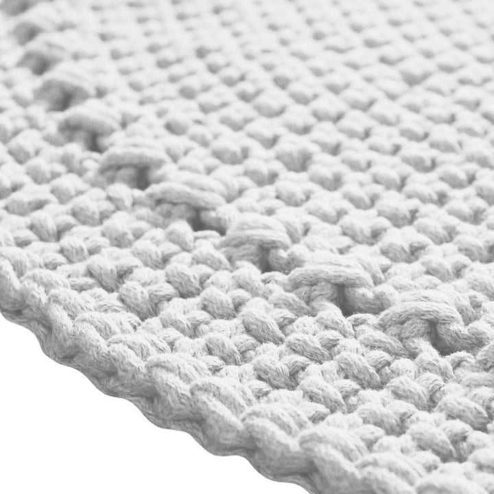 Crochet rug NEBO | LIGHT GREY - Zuri House