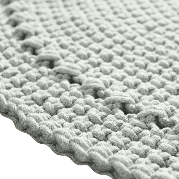 Crochet rug NEBO | LIGHT OLIVE - Zuri House