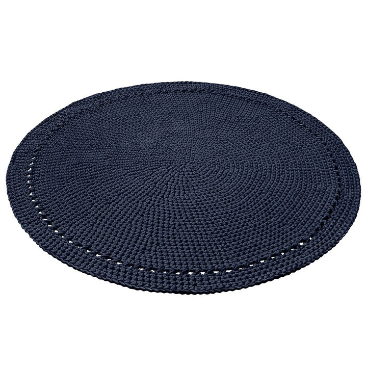 Crochet rug NEBO | NAVY BLUE - Zuri House