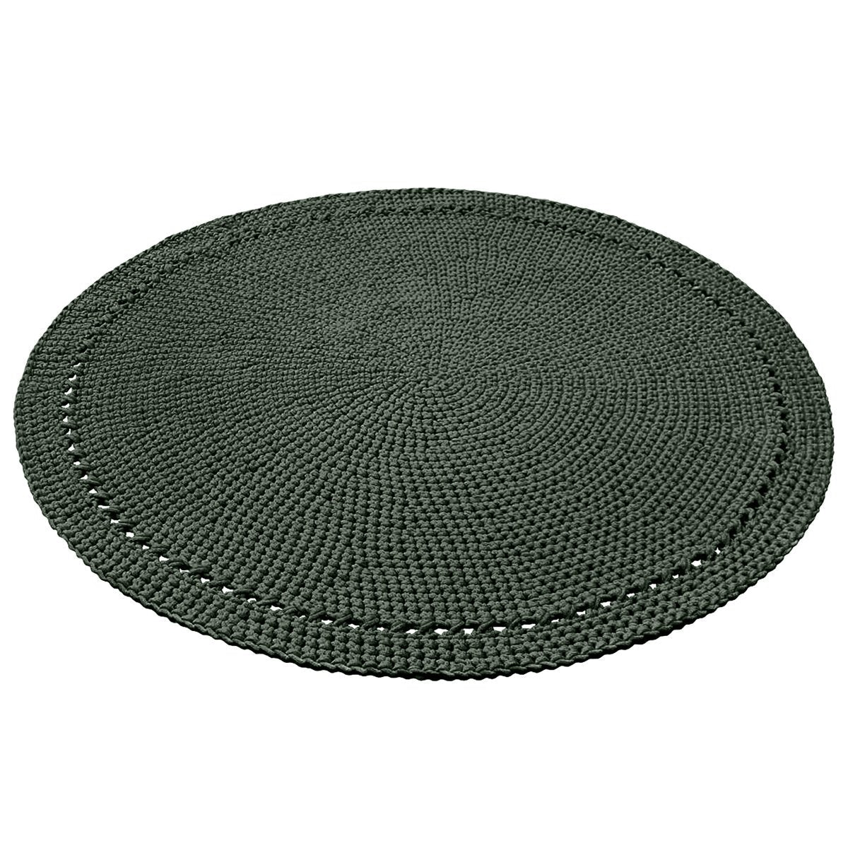 Crochet rug NEBO | OLIVE GREEN - Zuri House