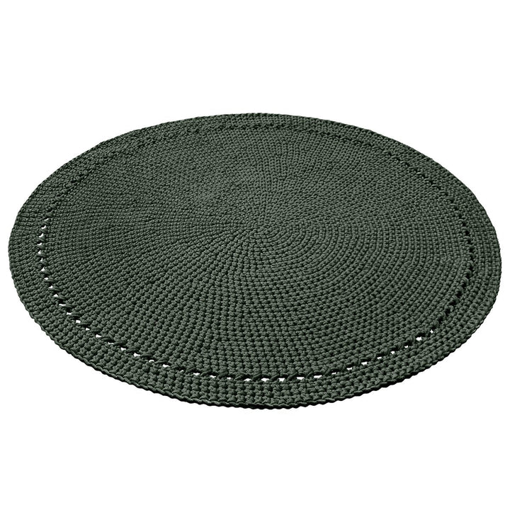 Crochet rug NEBO | OLIVE GREEN - Zuri House