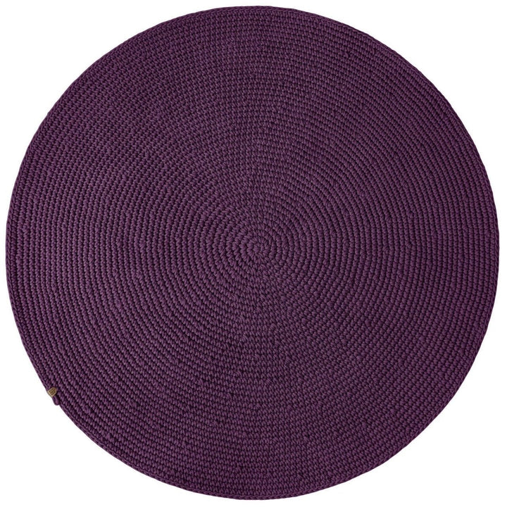 Crochet rug SAGA | AUBERGINE - Zuri House
