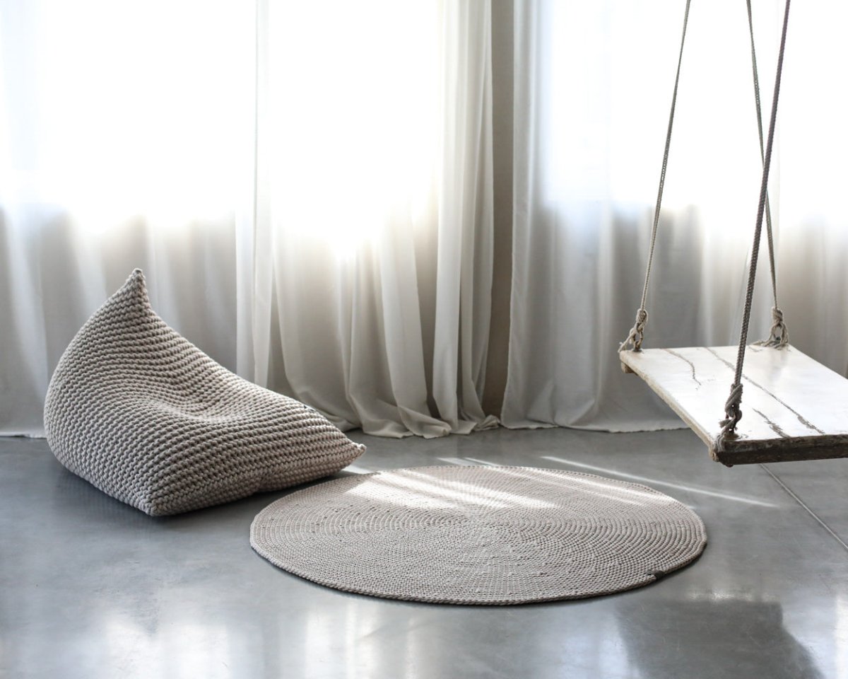 Crochet rug SAGA | OATMEAL - Zuri House