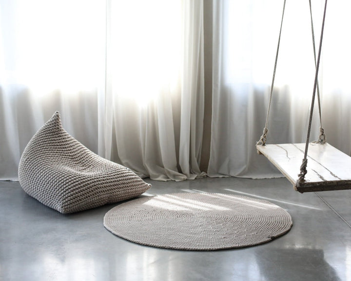 Crochet rug SAGA | OATMEAL - Zuri House