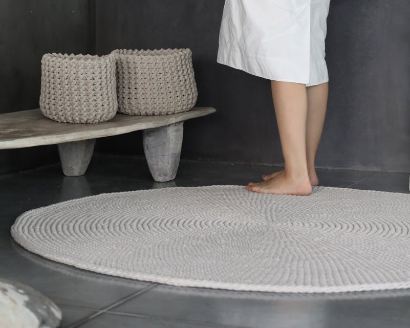 Crochet rug SAGA | OATMEAL - Zuri House